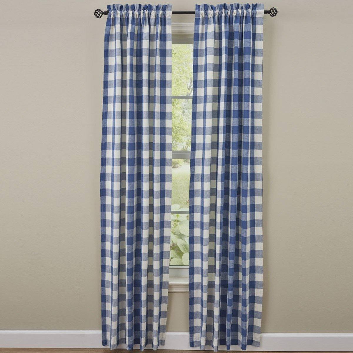 Wicklow Check Panels - China Blue 72x84 Park Designs - The Fox Decor