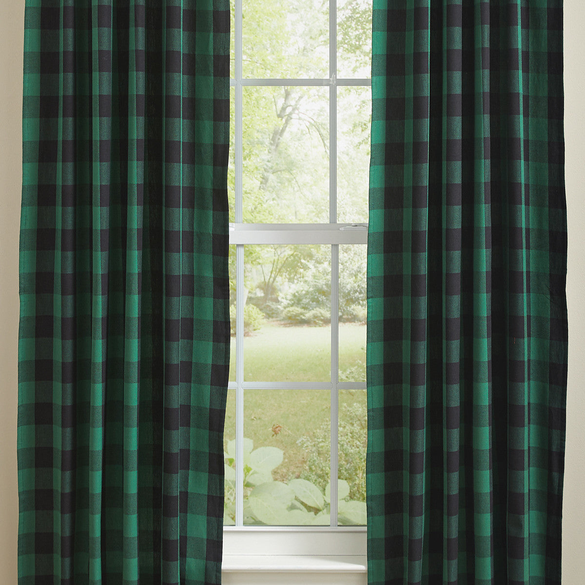 Wicklow Check Panels - Forest 72x63 Park Designs