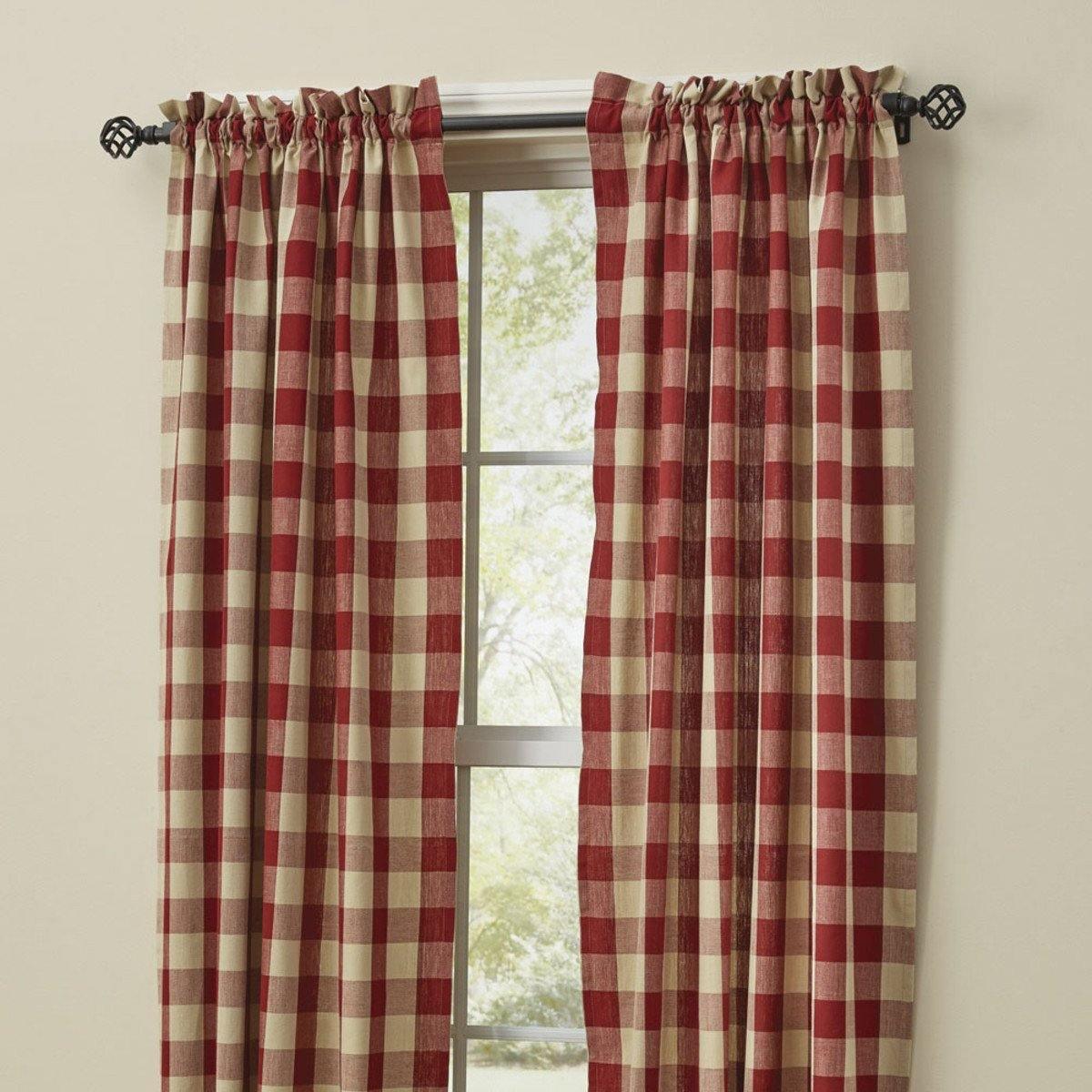 Wicklow Curtain Panels - Garnet 72x63 Unlined Park Designs - The Fox Decor