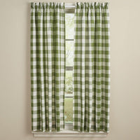 Thumbnail for Wicklow Check Curtain Panels - Sage 72x63 Unlined Park Designs - The Fox Decor
