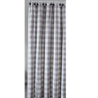 Thumbnail for Wicklow Dove Gray, Winter White Check Fabric Shower Curtain 72