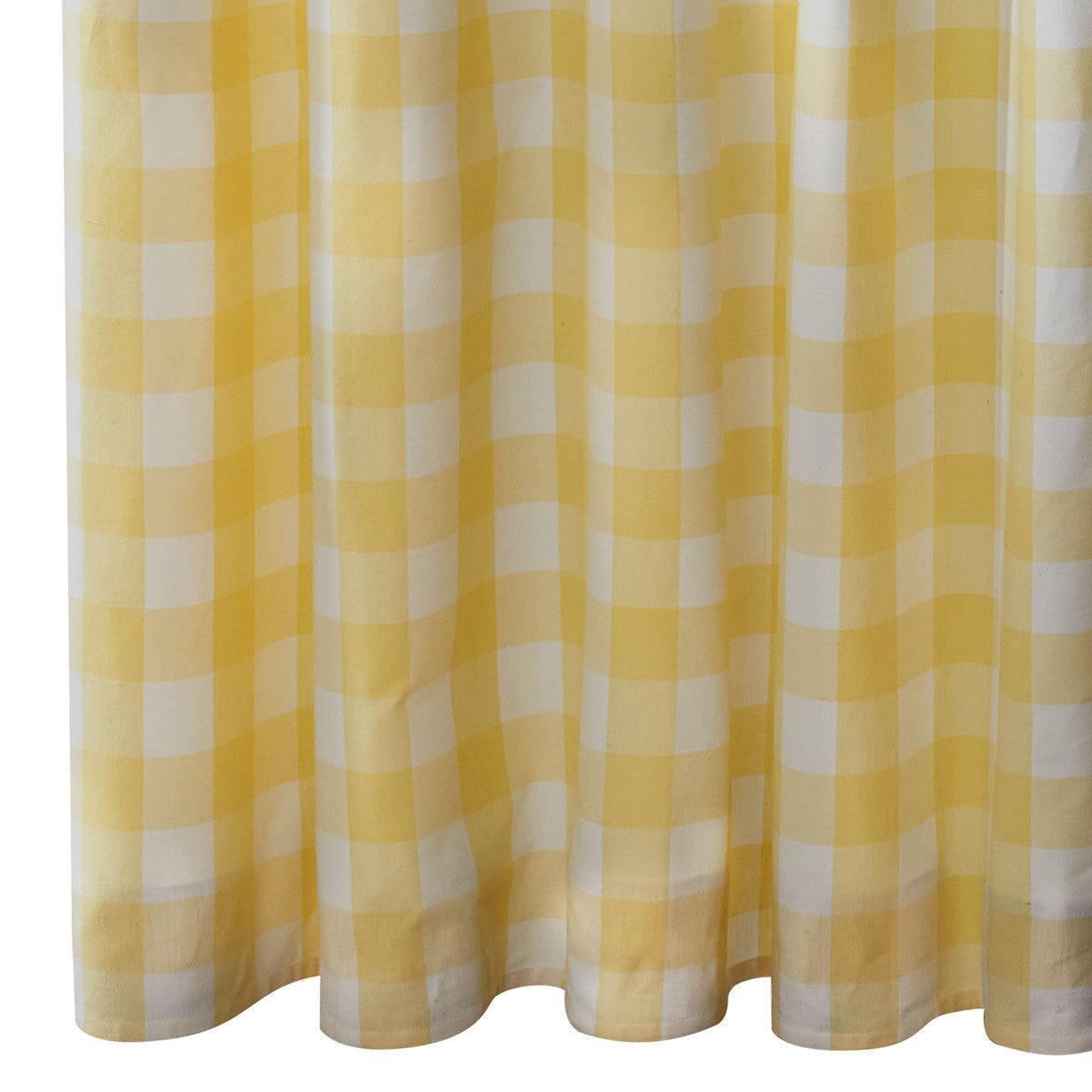 Set of 2 Wicklow Shower Curtain - Yellow 72" x 72" Park Designs - The Fox Decor