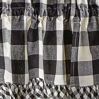 Wicklow Ruffled Swags - Black & Cream 72