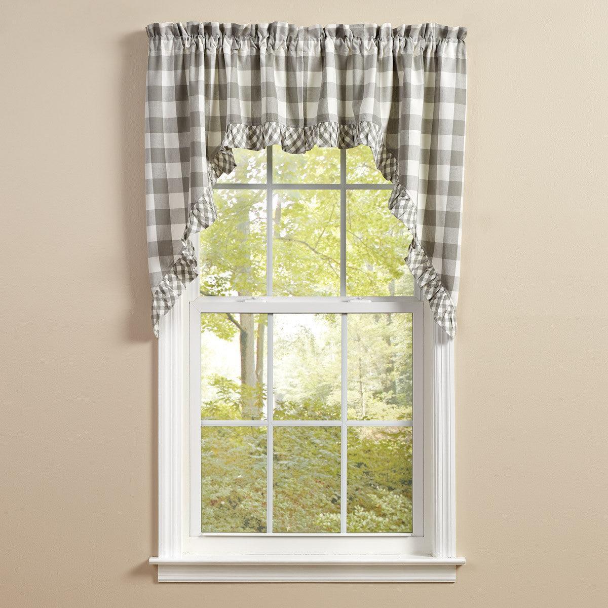 Wicklow Ruffled Swags - Dove 72x36 Park Designs - The Fox Decor