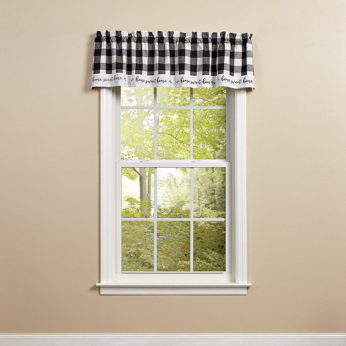 Wicklow Home Valance - Black & Cream 60x14 Park designs - The Fox Decor