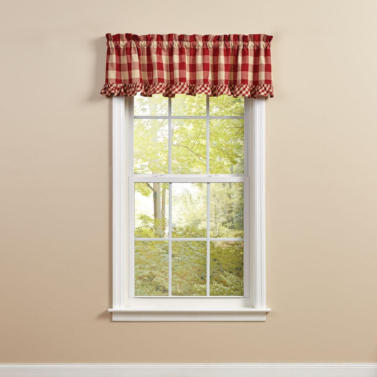 Wicklow Ruffled Valance 14" L - Garnet Park designs - The Fox Decor