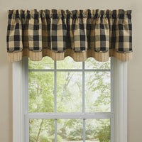 Thumbnail for Wicklow Check Valance - Lined Layered Black Park Designs - The Fox Decor
