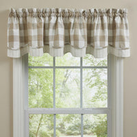 Thumbnail for Wicklow Check Valance - Lined Layered Natural Park Designs - The Fox Decor
