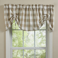 Thumbnail for Wicklow Check Valance - Farmhouse Natural Park designs - The Fox Decor