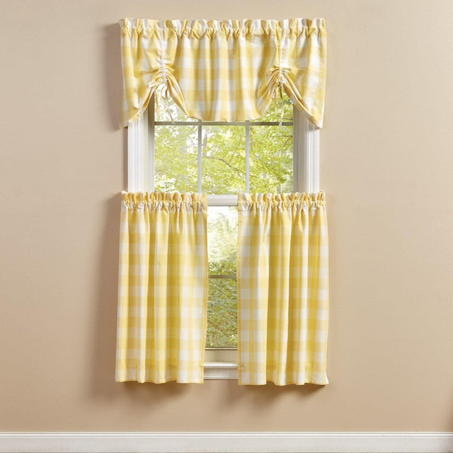 Wicklow Check Valance - Farmhouse Yellow 60