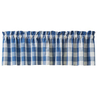 Thumbnail for Wicklow Check Valance - China Blue Park designs - The Fox Decor