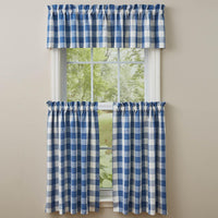 Thumbnail for Wicklow Check Valance - China Blue Park designs - The Fox Decor