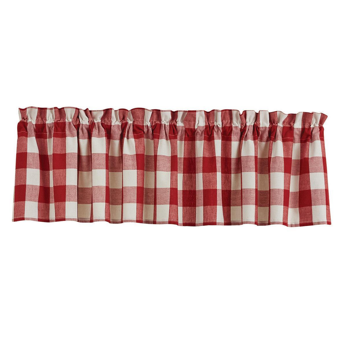 Wicklow Check Valance - Red & Cream Park designs - The Fox Decor