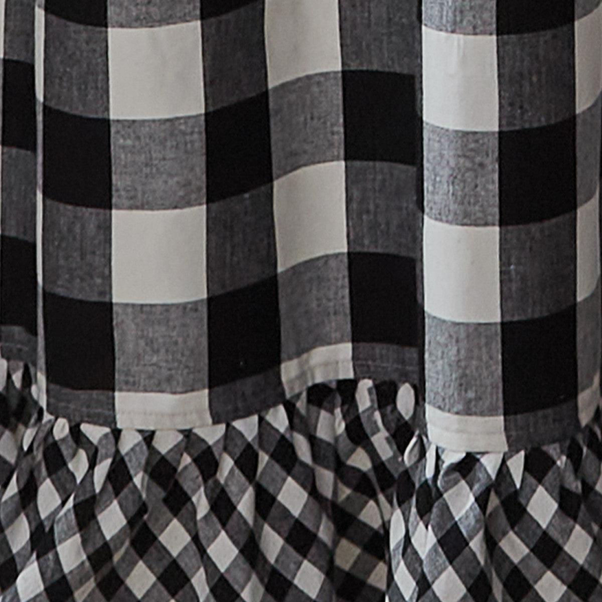 Wicklow Ruffled Shower Curtain - Black & Cream Park Designs - The Fox Decor
