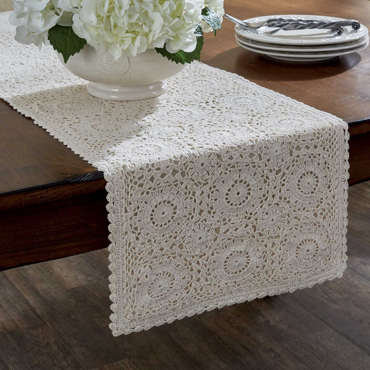 Lace Table Runner - Cream 13" x 36" Park Designs