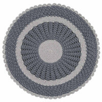 Thumbnail for Flora Round Crochet Placemats - Gray Set Of 6 Park Designs