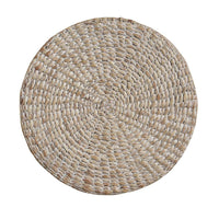 Thumbnail for Hyacinth Round Braided Placemat -White Set Of 6 Park Designs - The Fox Decor
