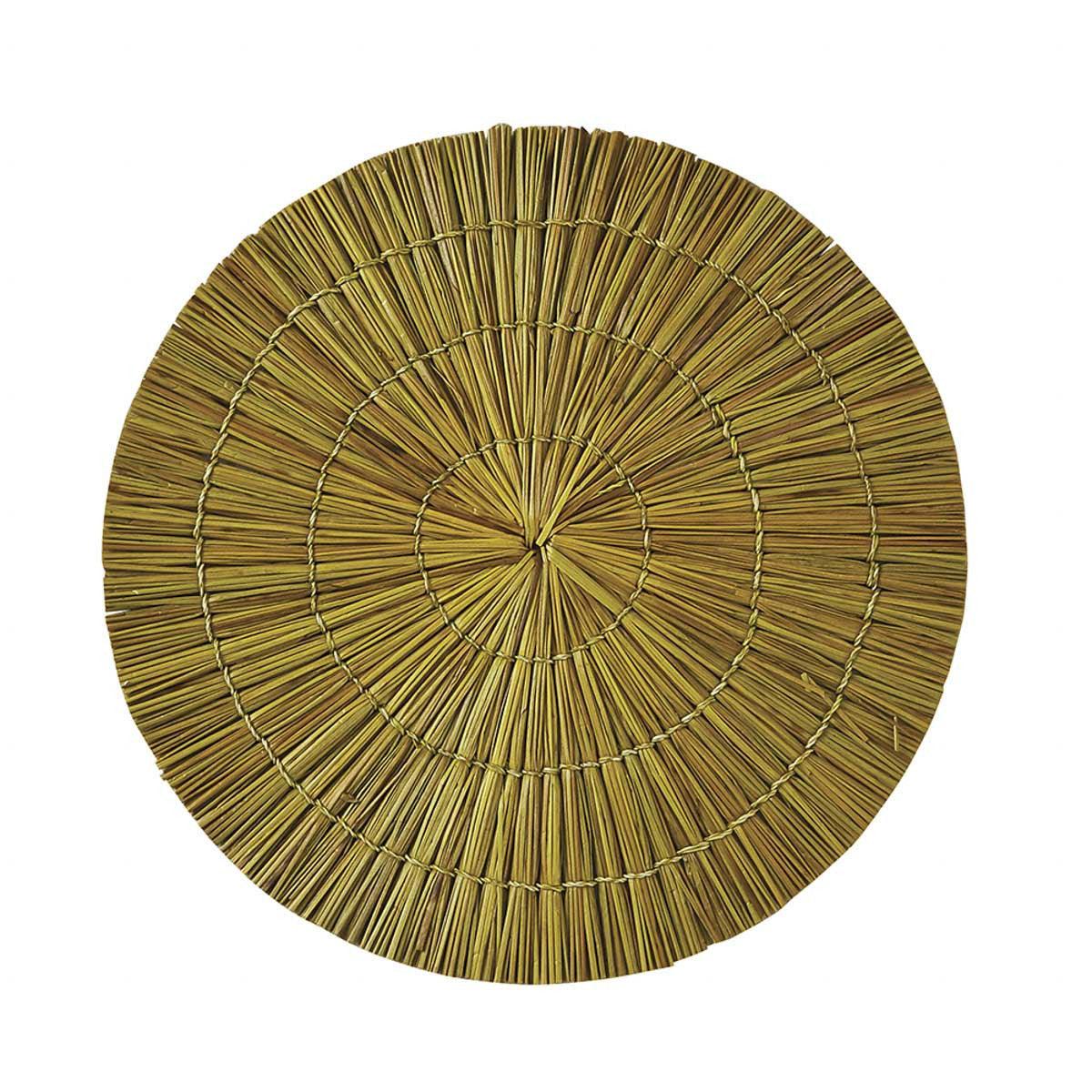 Seagrass Round Placemat - Gold Set Of 8 Park Designs - The Fox Decor