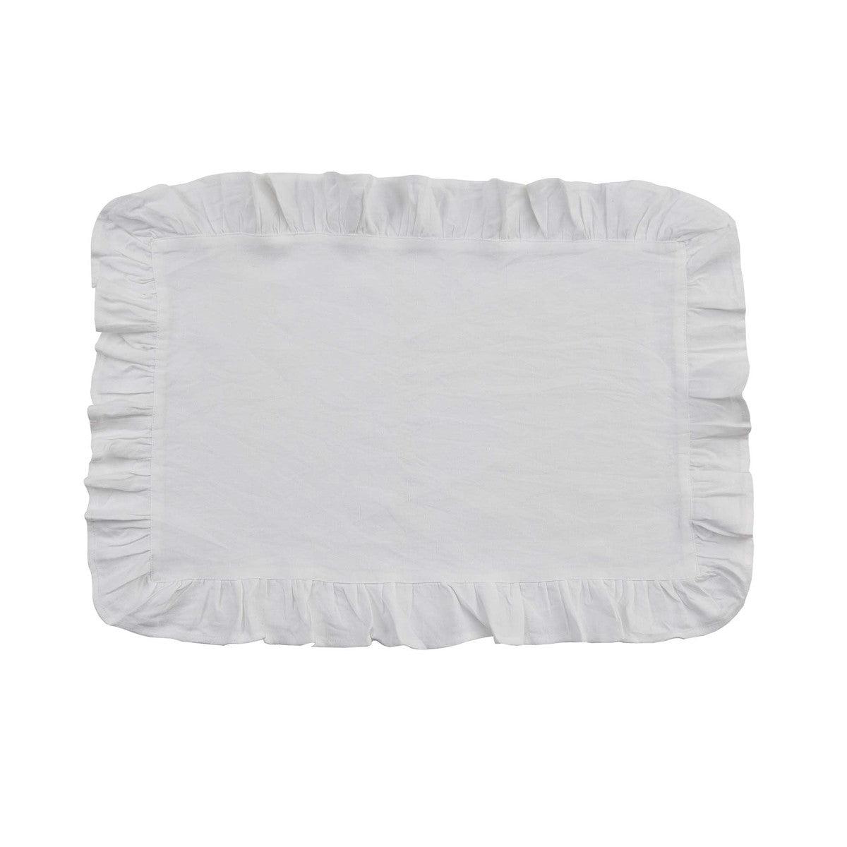 Ruffle Placemat - White Set Of 6 Park Designs - The Fox Decor