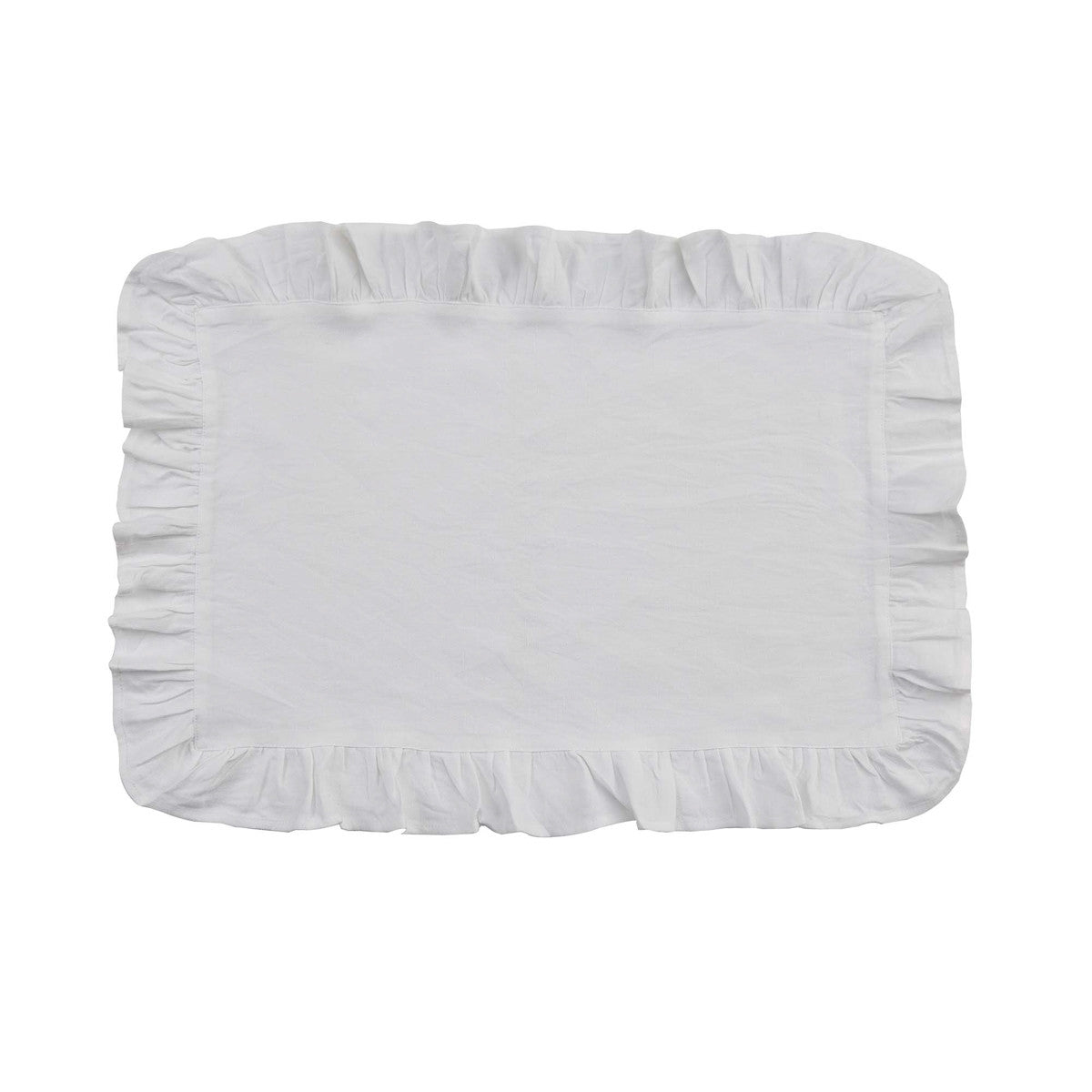 Ruffle Placemat - White Set Of 6 Park Designs
