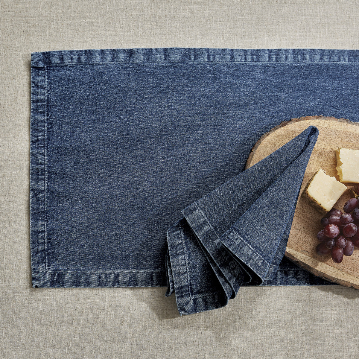 Denim Table Runner - 72"L Park Designs - The Fox Decor