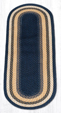 Thumbnail for Light Blue/Dark Blue/Mustard Braided Area Rugs - Earth Rugs - The Fox Decor