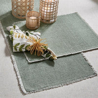 Frayed Edge Placemat - Sage Set Of 6 Park Designs - The Fox Decor