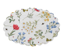 Thumbnail for Wildflower Scalloped Oval Placemats - Set Of 6 Park Designs