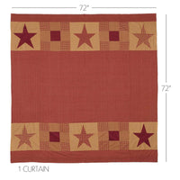 Thumbnail for Ninepatch Star Shower Curtain w/ Patchwork Borders 72