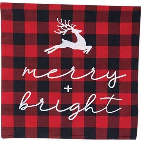 Merry and Bright Buffalo Check Pillow - The Fox Decor