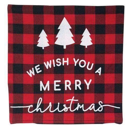 Merry Christmas Buffalo Check Pillow - The Fox Decor