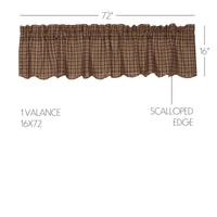 Thumbnail for Prescott Valance Curtain Scalloped 16x72