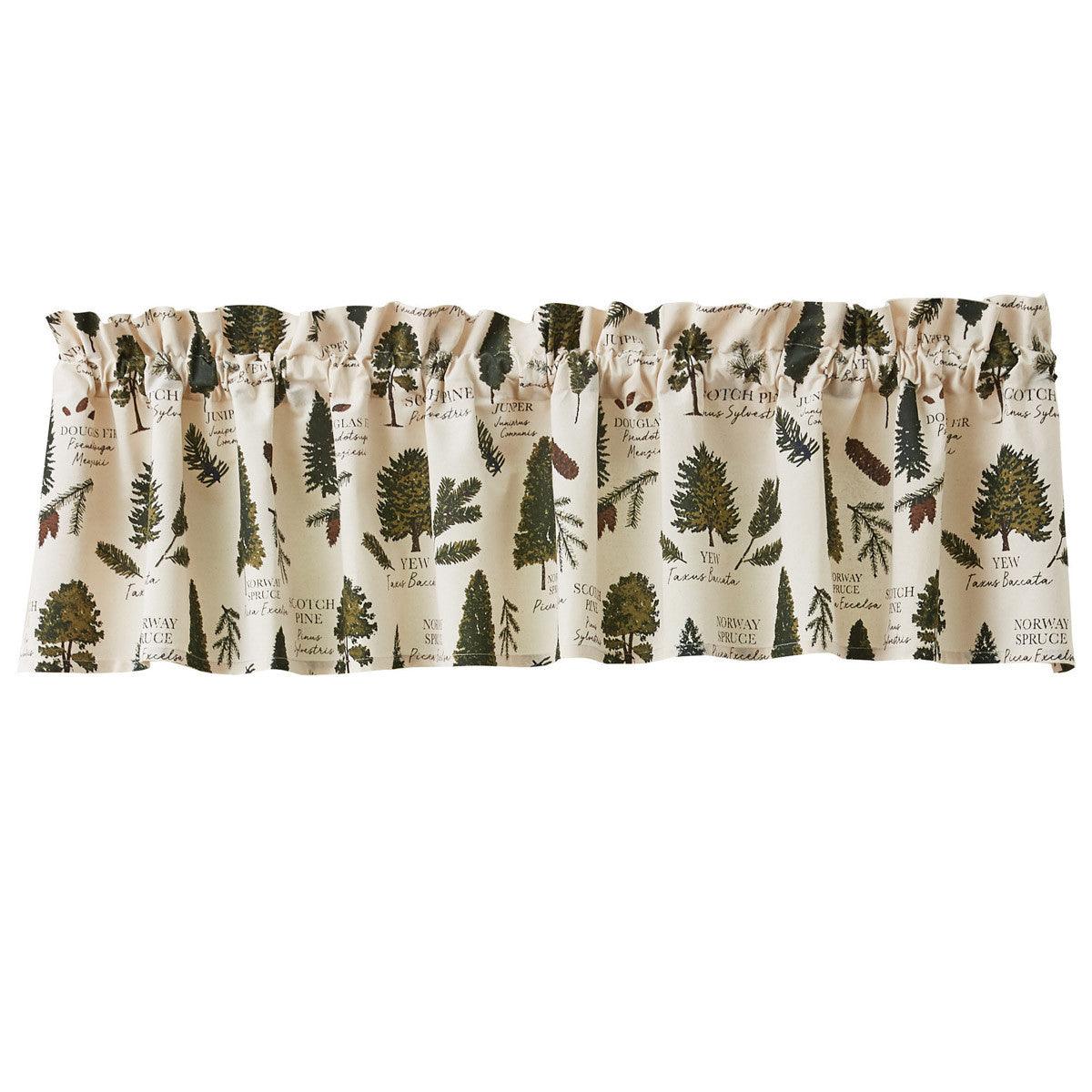 Set of 2 Fir Tree Valance Park designs - The Fox Decor