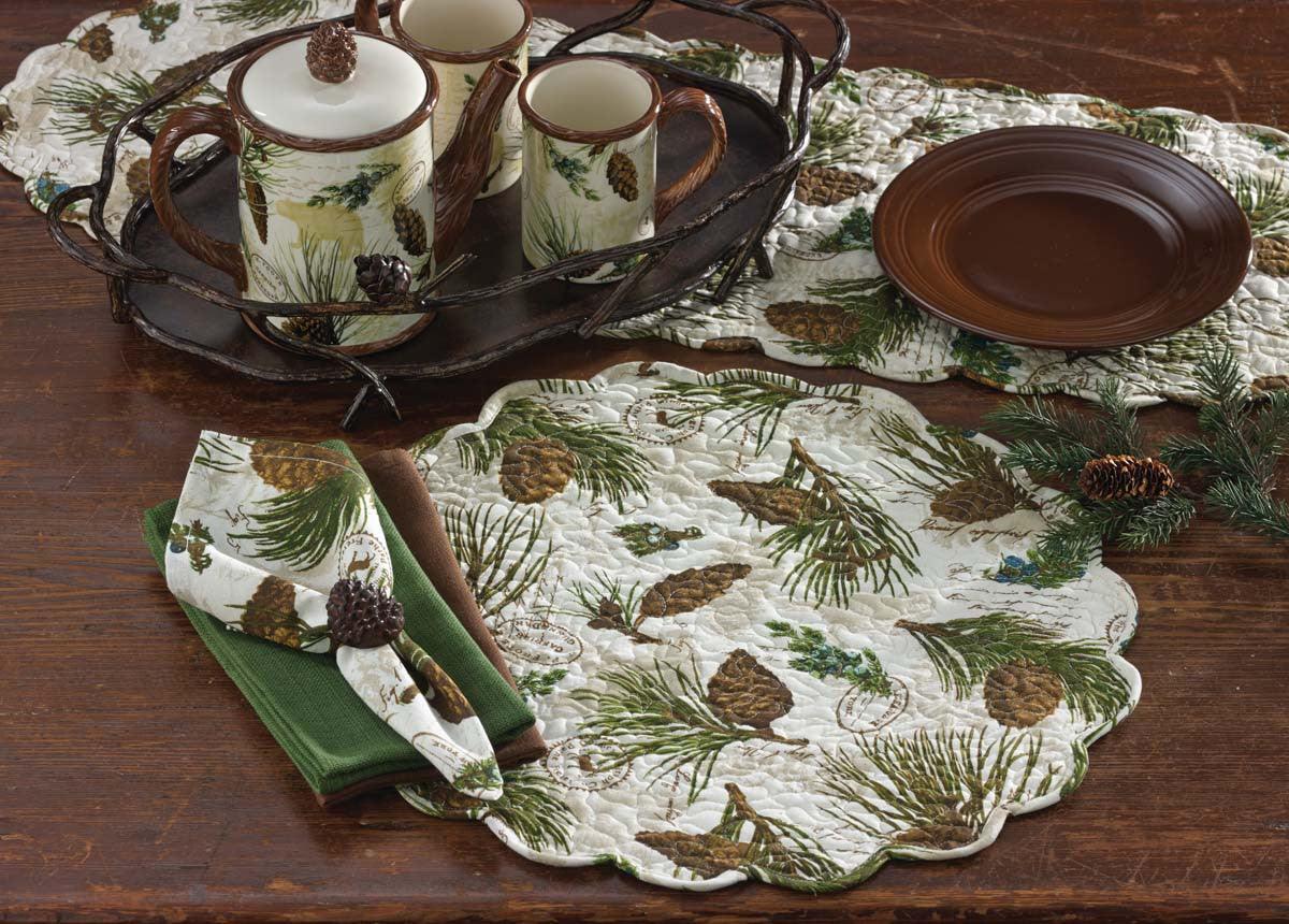 Walk In The Woods Placemats - Set Of 6 Park Designs - The Fox Decor