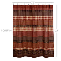 Thumbnail for Beckham Horizontal Striped Patchwork Shower Curtain 72