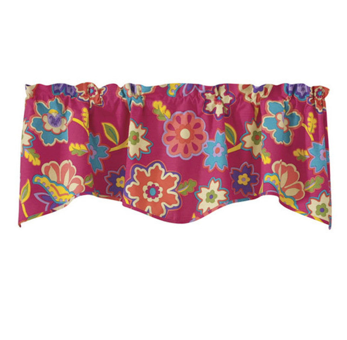 Patio Party Lined Wave Curtain Valance 58" x 18"