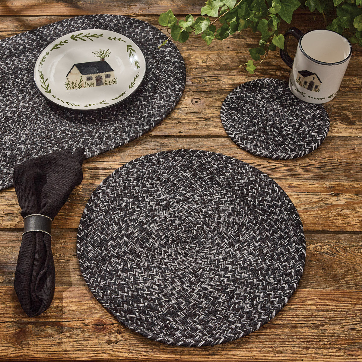 Spice Bin Braided Table Runner 54"L - Pepper Set of 2 Park Designs - The Fox Decor