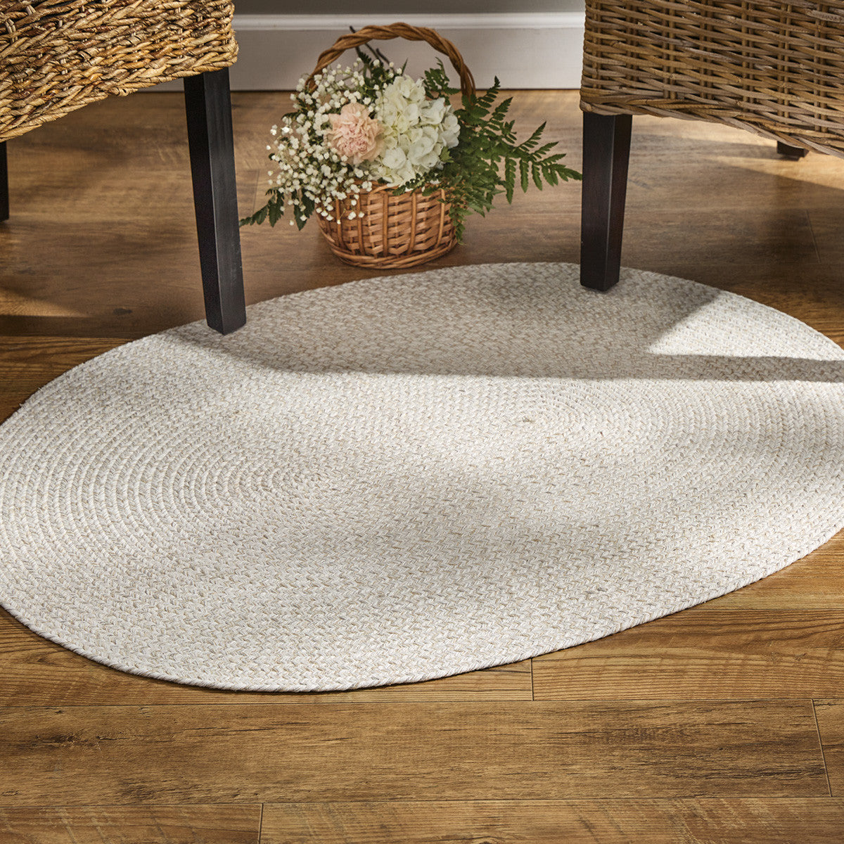 Spice Bin Braided Rug 32" X 42" - Sea Salt Set of 2 Park Designs