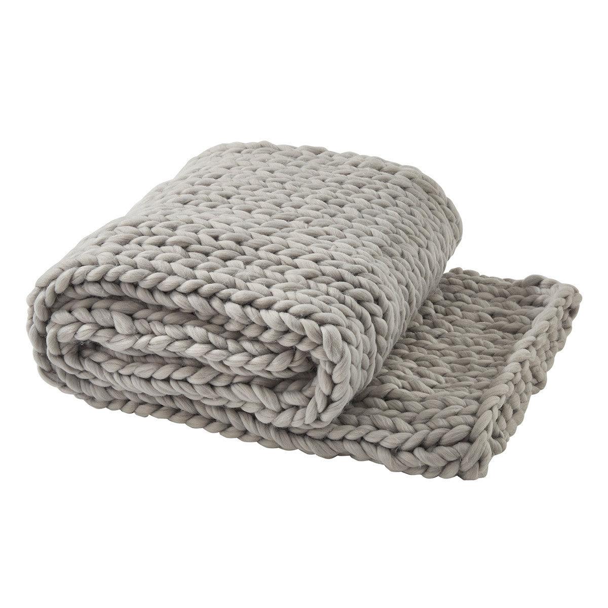 Chunky Knit Throw - Fog Park Designs