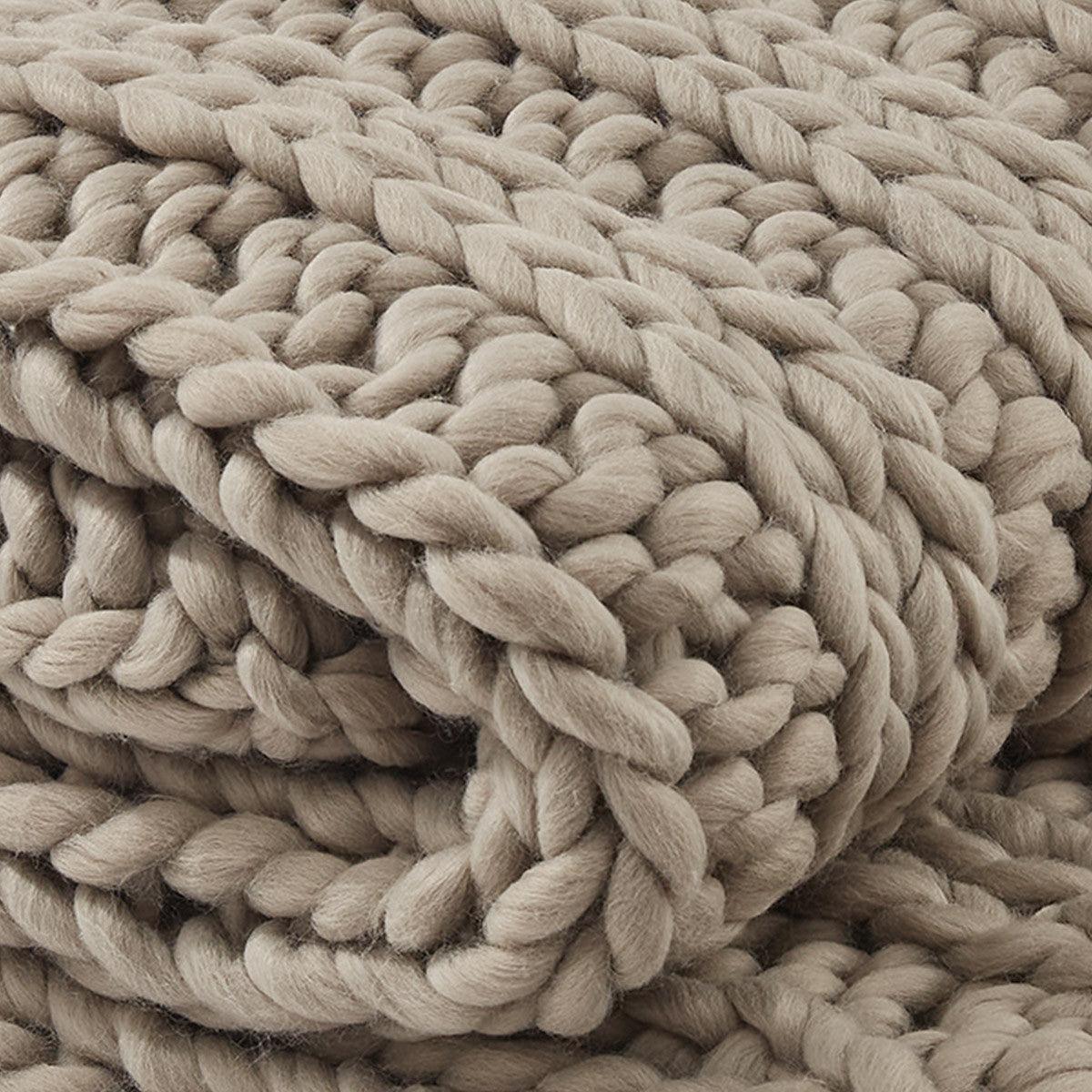 Chunky Ribbed Throw - Mushroom Park Designs - The Fox Decor
