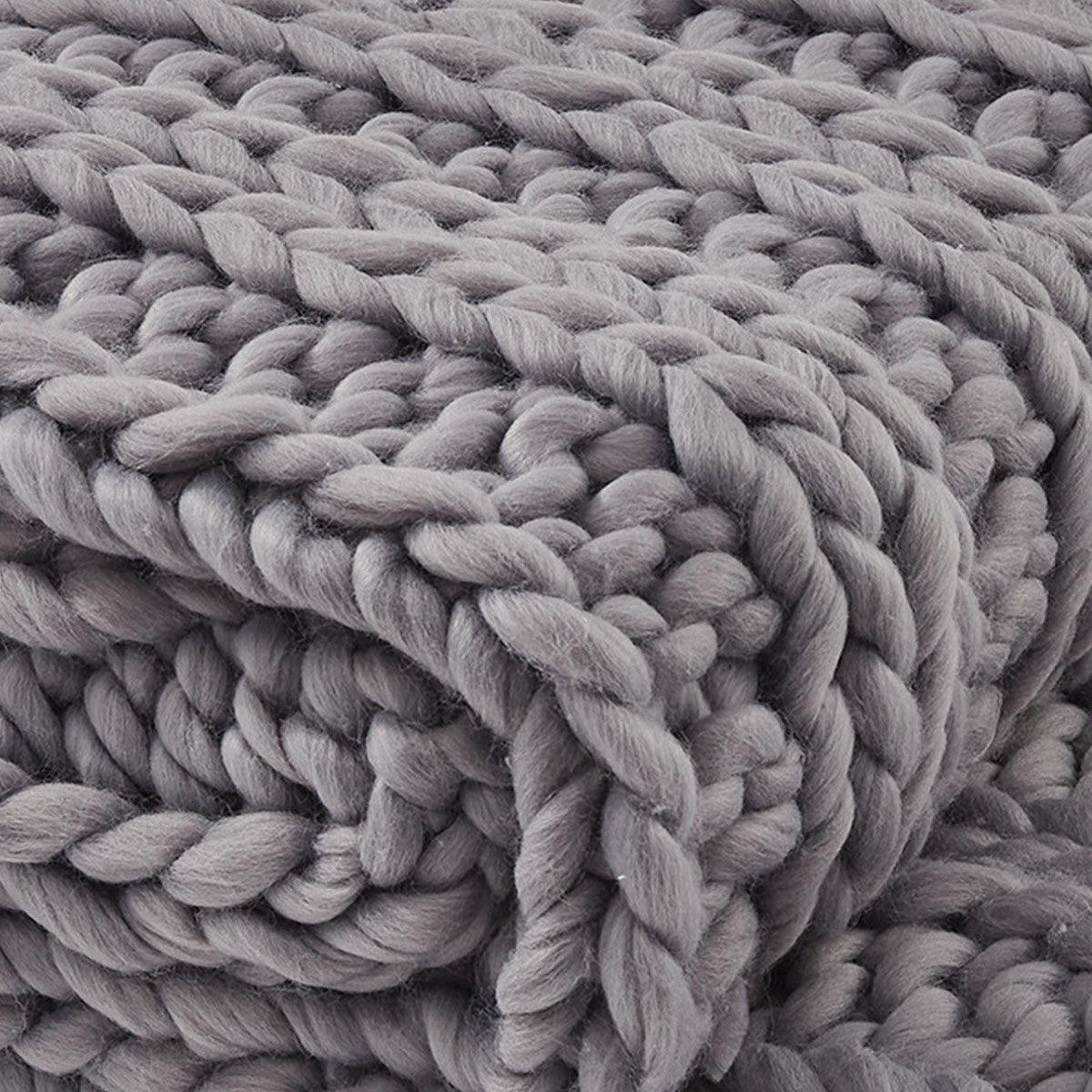 Chunky Ribbed Throw - Sharkskin Park Designs