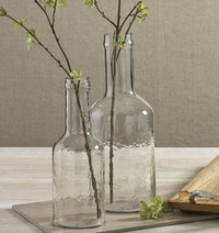Thumbnail for Hammered Hand Blown Glass Bottle Vase - Tall - Park Designs - The Fox Decor