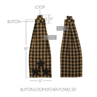 Thumbnail for Black Star Button Loop Kitchen Towel VHC Brands