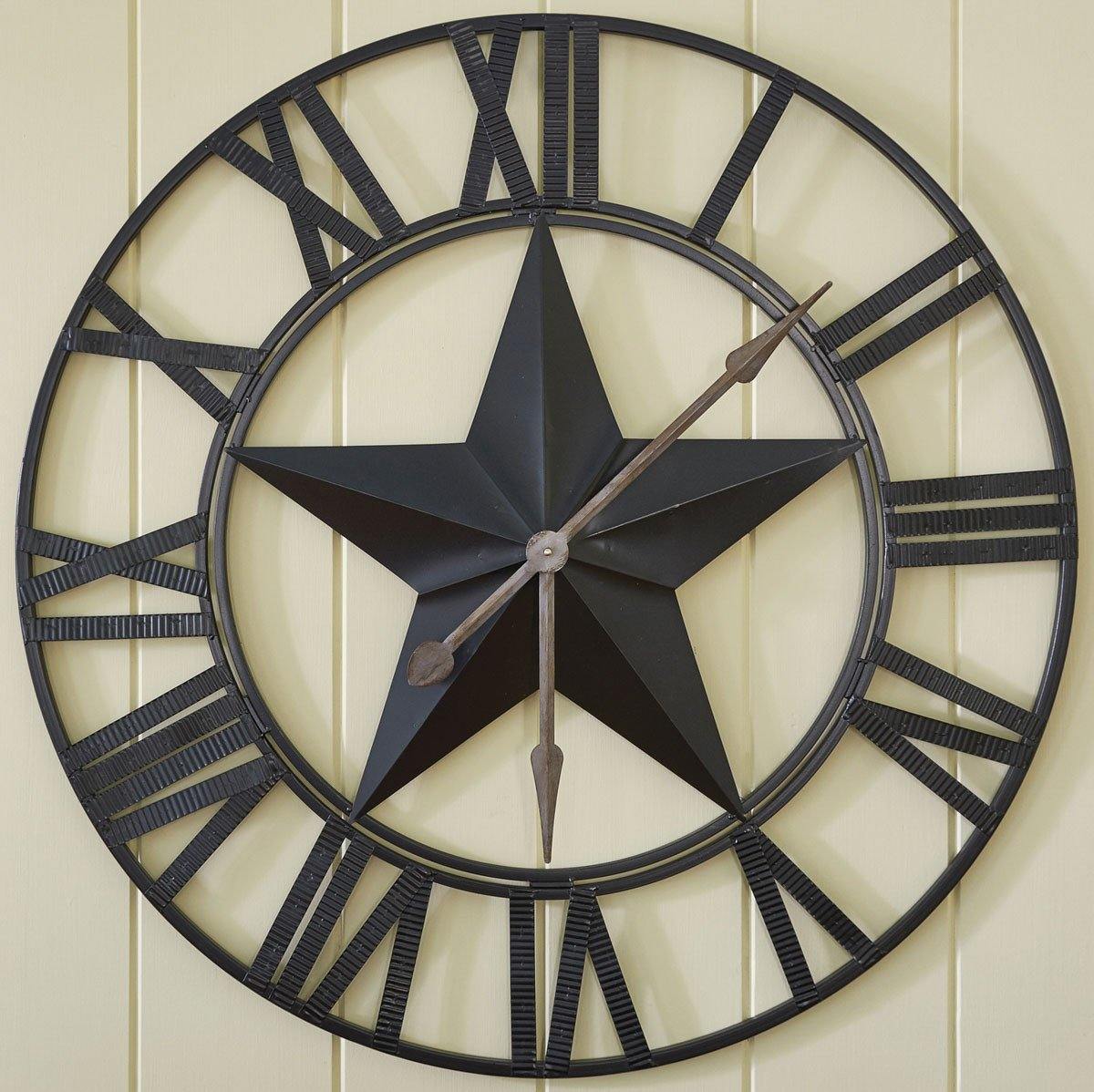Large Star Wall Clock - Park Designs - The Fox Decor