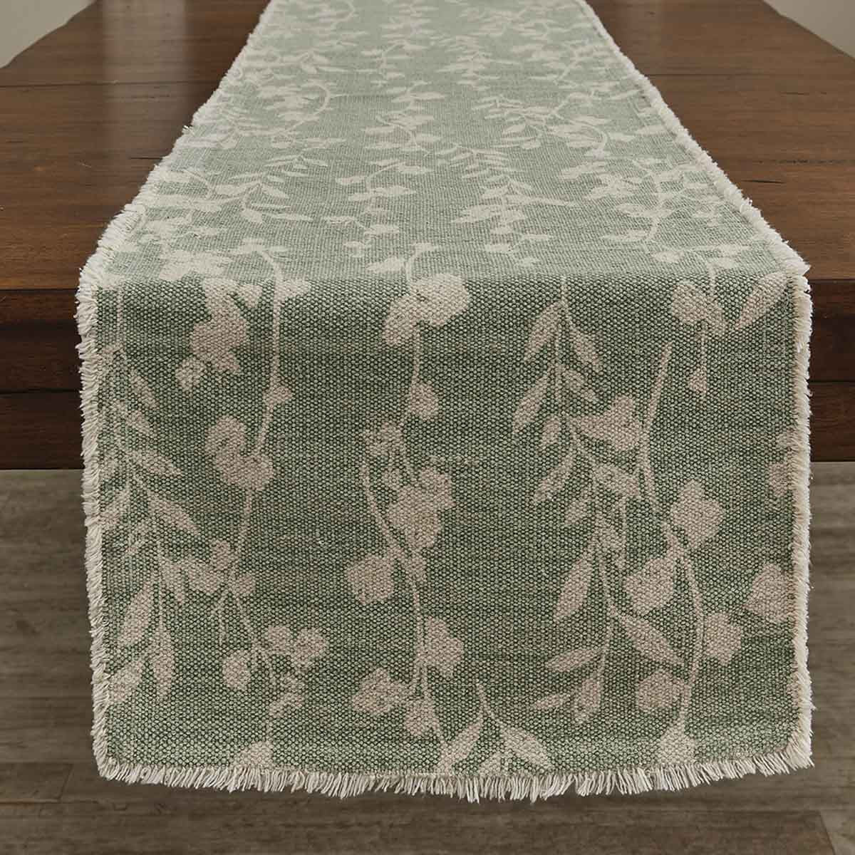 Callie Frayed Table Runner - 72"L - Celadon Park Designs