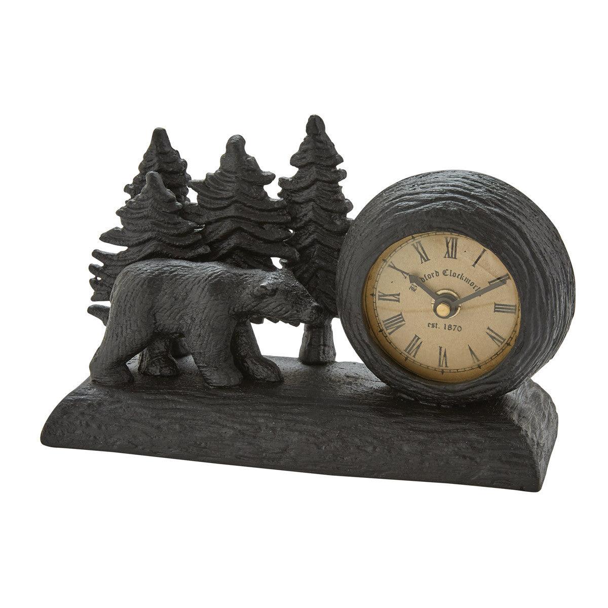 Black Bear Table Clock Park Designs - The Fox Decor