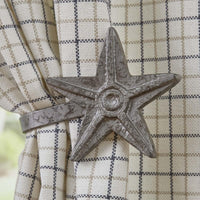 Thumbnail for Star Curtain Tie backs - Galvanized Set Of 2 Park Designs - The Fox Decor