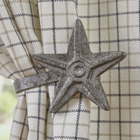 Thumbnail for Star Curtain Tie backs - Galvanized Set Of 2 Park Designs