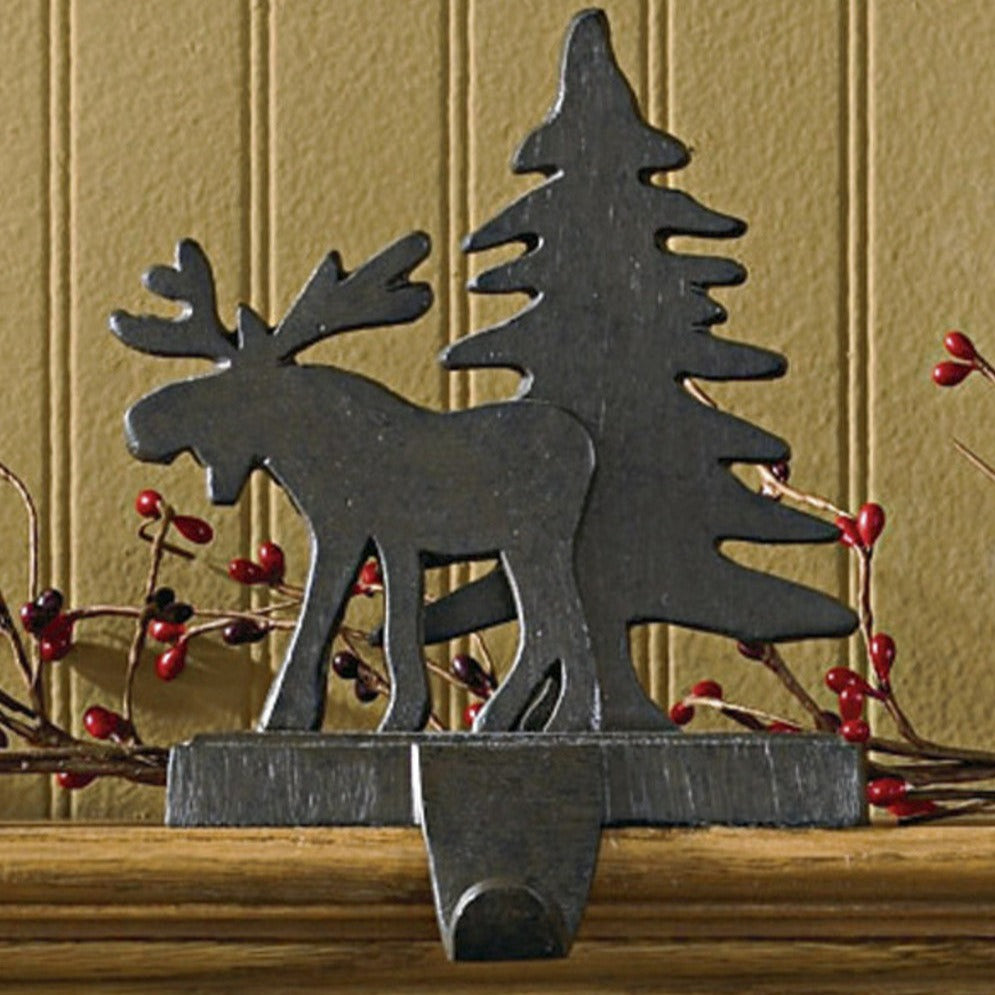 Moose & Tree Stocking Hanger - Set of 2 Park Designs