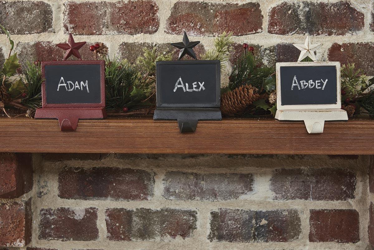 Chalkboard Stocking Hanger - Red Set of 2 Park Designs - The Fox Decor